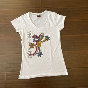 NWOT GAUDI Barcelona Mosaic Gecko Art Spanish Cotton T-shirt Originals Size M